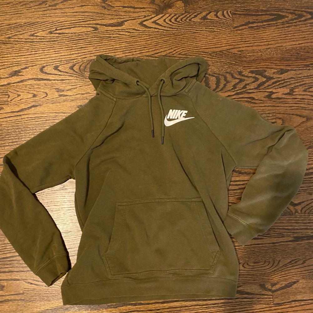 Army green Nike hoodie